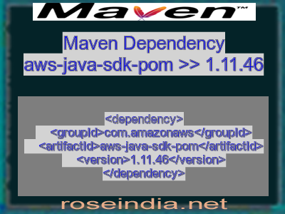 Maven dependency of aws-java-sdk-pom version 1.11.46