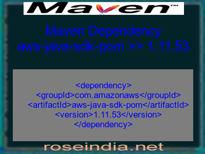 Maven dependency of aws-java-sdk-pom version 1.11.53