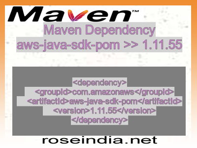 Maven dependency of aws-java-sdk-pom version 1.11.55