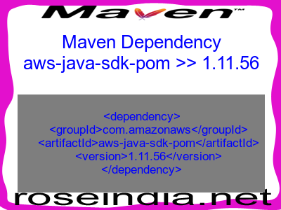 Maven dependency of aws-java-sdk-pom version 1.11.56