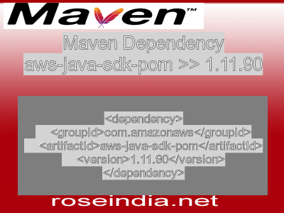 Maven dependency of aws-java-sdk-pom version 1.11.90