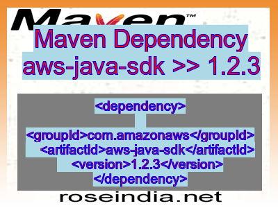 Maven dependency of aws-java-sdk version 1.2.3