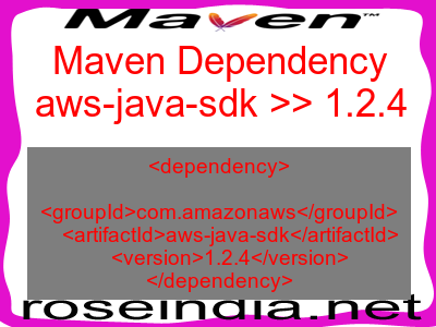 Maven dependency of aws-java-sdk version 1.2.4