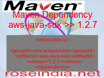 Maven dependency of aws-java-sdk version 1.2.7