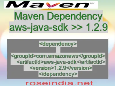 Maven dependency of aws-java-sdk version 1.2.9