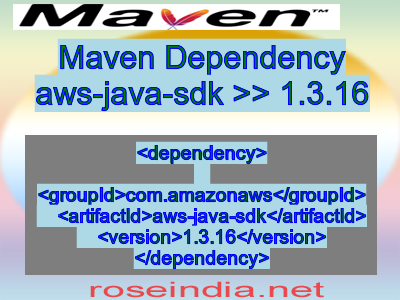 Maven dependency of aws-java-sdk version 1.3.16