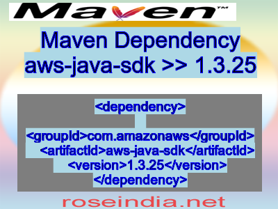 Maven dependency of aws-java-sdk version 1.3.25