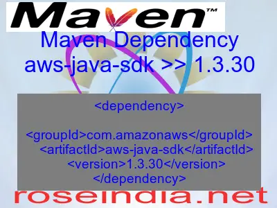 Maven dependency of aws-java-sdk version 1.3.30