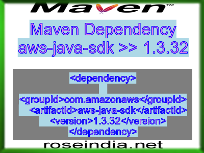 Maven dependency of aws-java-sdk version 1.3.32