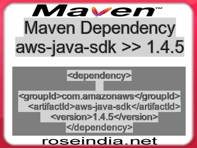 Maven dependency of aws-java-sdk version 1.4.5