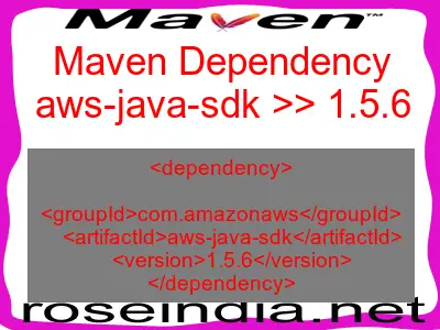 Maven dependency of aws-java-sdk version 1.5.6