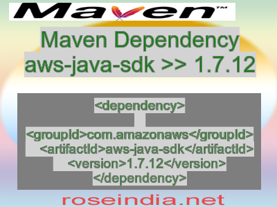 Maven dependency of aws-java-sdk version 1.7.12