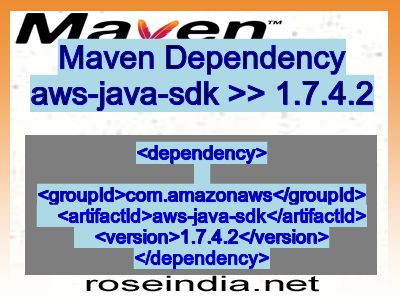 Maven dependency of aws-java-sdk version 1.7.4.2