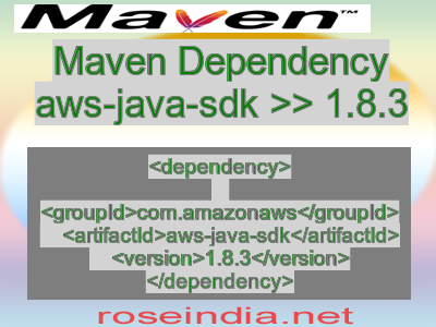 Maven dependency of aws-java-sdk version 1.8.3