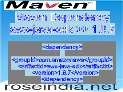 Maven dependency of aws-java-sdk version 1.8.7