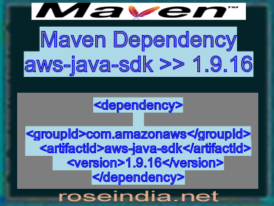 Maven dependency of aws-java-sdk version 1.9.16