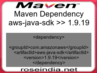 Maven dependency of aws-java-sdk version 1.9.19