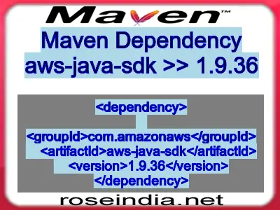 Maven dependency of aws-java-sdk version 1.9.36