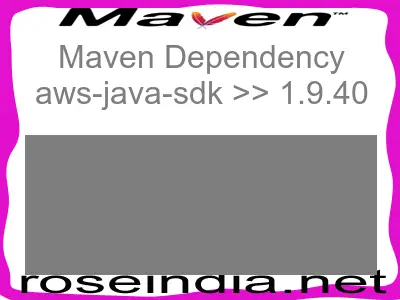 Maven dependency of aws-java-sdk version 1.9.40
