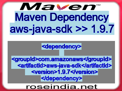 Maven dependency of aws-java-sdk version 1.9.7