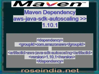 Maven dependency of aws-java-sdk-autoscaling version 1.10.1