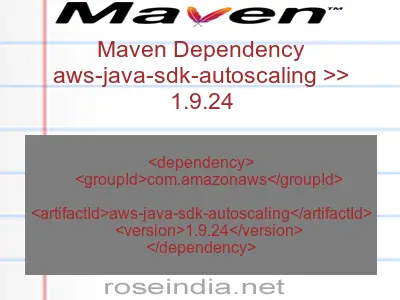 Maven dependency of aws-java-sdk-autoscaling version 1.9.24