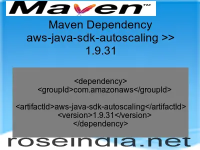 Maven dependency of aws-java-sdk-autoscaling version 1.9.31