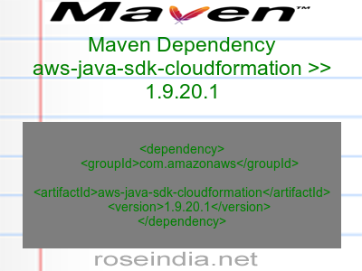Maven dependency of aws-java-sdk-cloudformation version 1.9.20.1