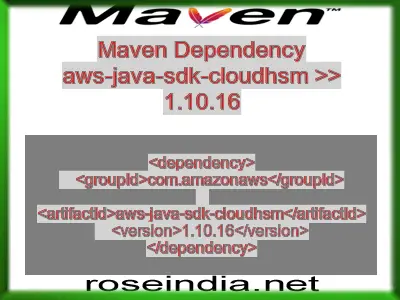 Maven dependency of aws-java-sdk-cloudhsm version 1.10.16