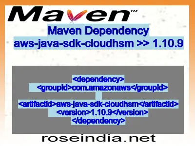 Maven dependency of aws-java-sdk-cloudhsm version 1.10.9