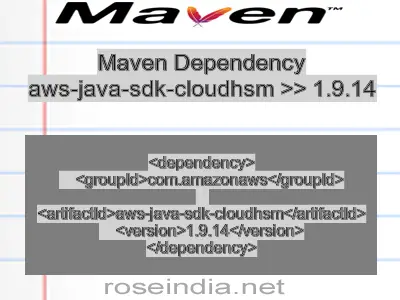 Maven dependency of aws-java-sdk-cloudhsm version 1.9.14