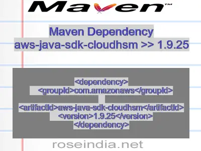 Maven dependency of aws-java-sdk-cloudhsm version 1.9.25