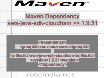 Maven dependency of aws-java-sdk-cloudhsm version 1.9.31