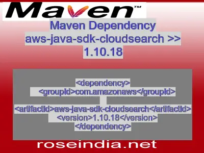 Maven dependency of aws-java-sdk-cloudsearch version 1.10.18