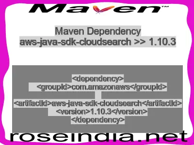 Maven dependency of aws-java-sdk-cloudsearch version 1.10.3