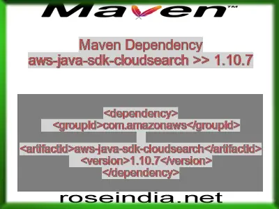Maven dependency of aws-java-sdk-cloudsearch version 1.10.7