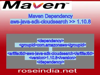 Maven dependency of aws-java-sdk-cloudsearch version 1.10.8