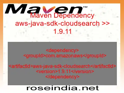 Maven dependency of aws-java-sdk-cloudsearch version 1.9.11