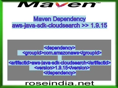 Maven dependency of aws-java-sdk-cloudsearch version 1.9.15