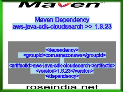 Maven dependency of aws-java-sdk-cloudsearch version 1.9.23