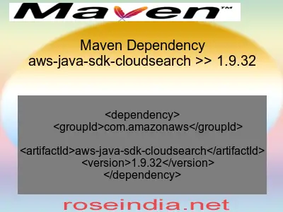 Maven dependency of aws-java-sdk-cloudsearch version 1.9.32
