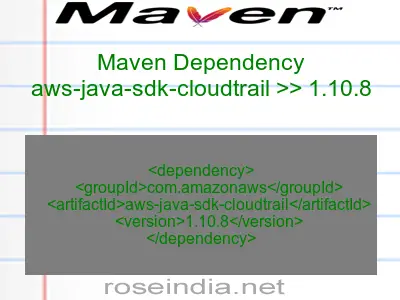 Maven dependency of aws-java-sdk-cloudtrail version 1.10.8