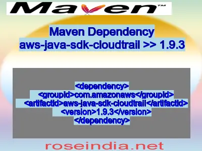 Maven dependency of aws-java-sdk-cloudtrail version 1.9.3