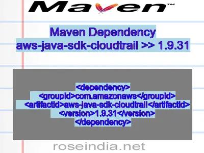 Maven dependency of aws-java-sdk-cloudtrail version 1.9.31