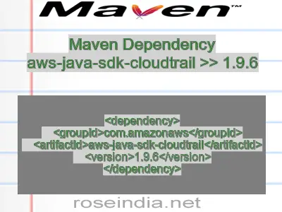 Maven dependency of aws-java-sdk-cloudtrail version 1.9.6