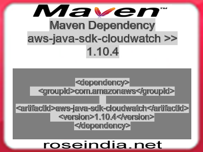 Maven dependency of aws-java-sdk-cloudwatch version 1.10.4