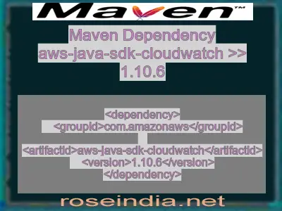 Maven dependency of aws-java-sdk-cloudwatch version 1.10.6