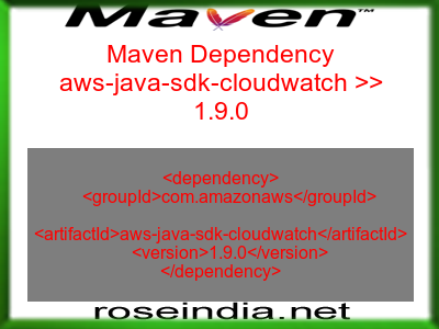 Maven dependency of aws-java-sdk-cloudwatch version 1.9.0