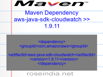 Maven dependency of aws-java-sdk-cloudwatch version 1.9.11