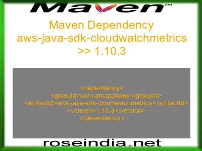 Maven dependency of aws-java-sdk-cloudwatchmetrics version 1.10.3